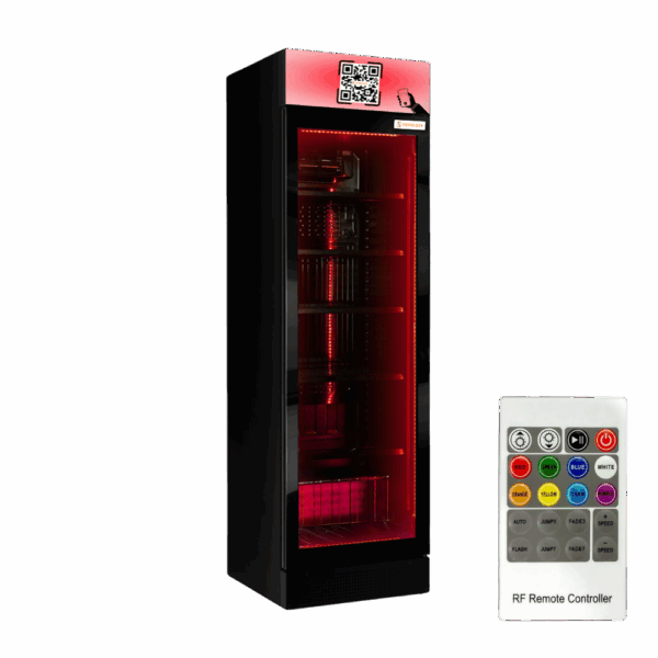 Enkelkyl 345 liter - RGB - Varuautomat med swish -Foodlock - Enkelkyl (Stående kyl med enkeldörr 345 liter) Pris_ Från 11890_- 