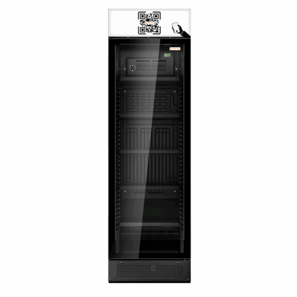 Enkelkyl 345 liter - Varuautomat med swish -Foodlock - Enkelkyl (Stående kyl med enkeldörr 345 liter) Pris_ Från 11890_- - Marknadens mest prisvärda varuautomat 2025! 