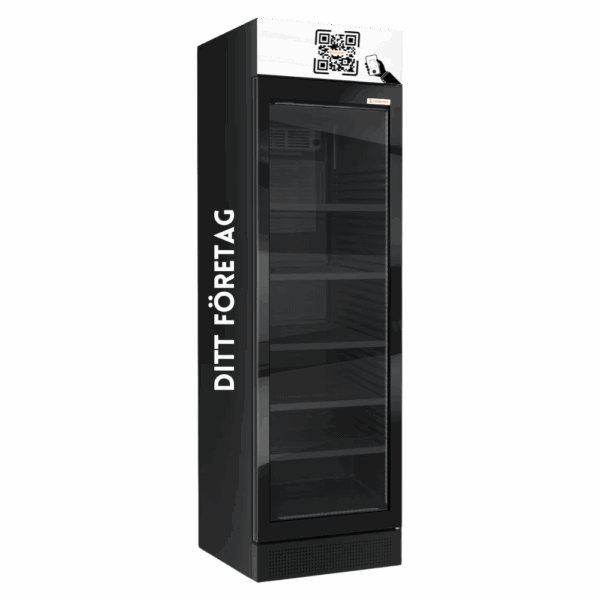 Enkelkyl 345 liter - Varuautomat med swish -Foodlock - Enkelkyl (Stående kyl med enkeldörr 345 liter) Pris_ Från 11890_- - Marknadens mest prisvärda varuautomat 2025! 